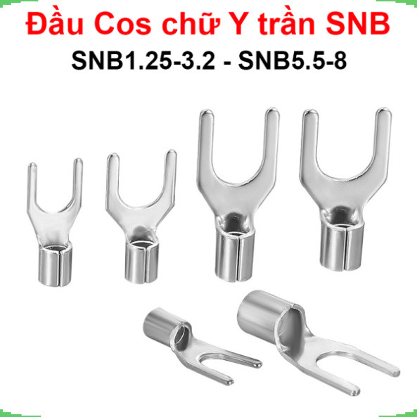 [Giá bán sỉ] (100 cái) Đầu Cos chữ Y trần SNB đồng si mạ chống oxi hoá