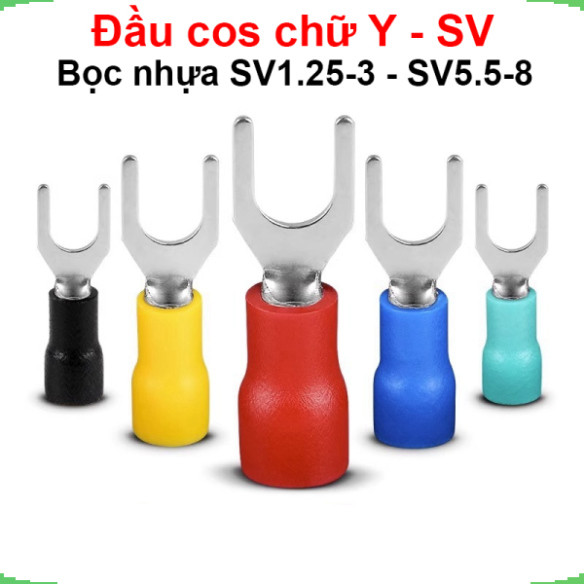 [Giá bán sỉ] (100 cái) Đầu cos chữ Y SV, đầu cos bấm dây điện tiện lợi