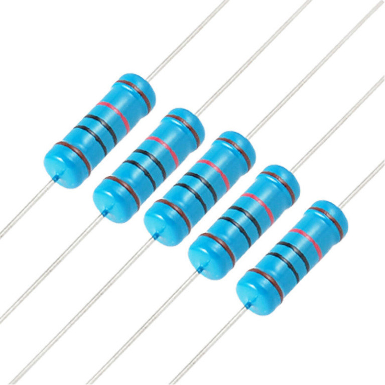 [Giá bán sỉ] (100 cái) Điện trở cắm 1W 5 vòng màu ±1% - giá trị 120R đến 25KR