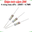 Điện trở cắm 2W 4 vòng màu ±5% - giá trị 25KR đến 4.7MR