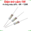 Điện trở cắm 1W 4 vòng màu ±5% - giá trị 0R đến 120R
