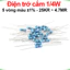 Điện trở cắm 1/4W 5 vòng màu ±1% - giá trị 25KR đến 4.7MR
