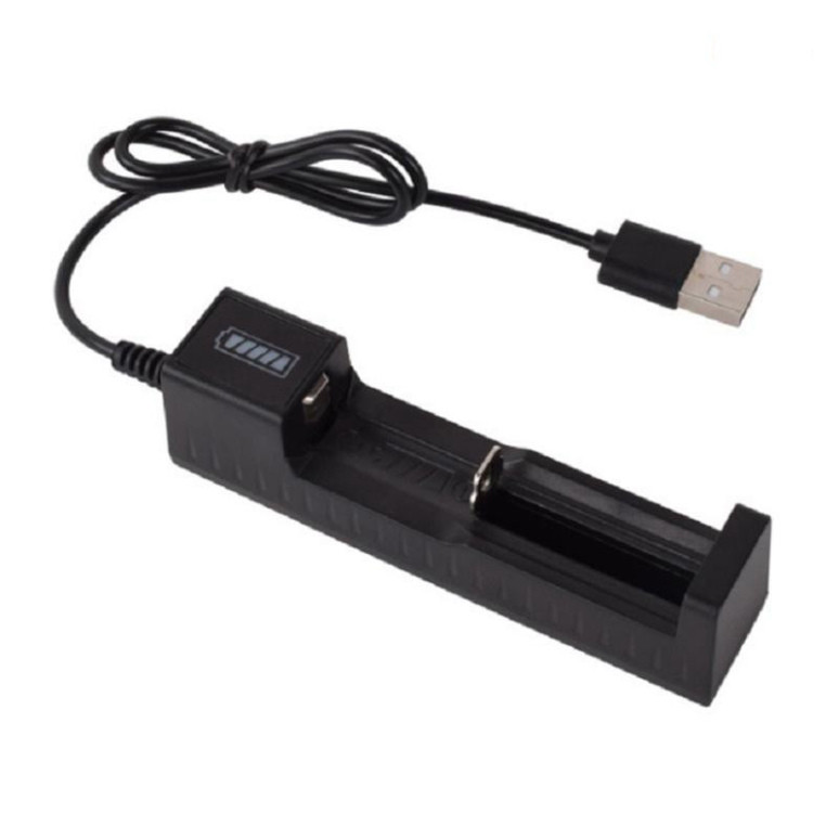 Dock sạc, bộ sạc pin 3.7V 18650, 14500, 16340 dùng cổng USB hoặc nguồn 220V