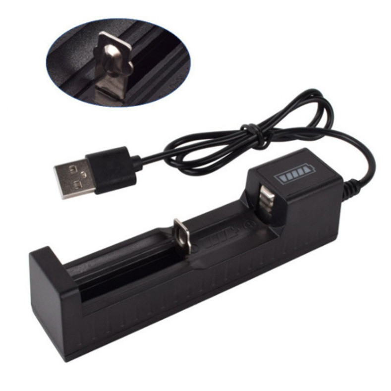 Dock sạc, bộ sạc pin 3.7V 18650, 14500, 16340 dùng cổng USB hoặc nguồn 220V