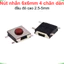 Nút nhấn 6x6mm 4 chân dán đầu đỏ cao 2.5 - 3.7mm