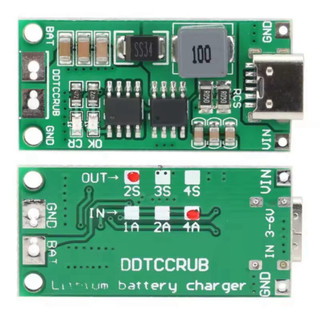 Mạch sạc cổng type C tăng áp dùng cho pin Lithium 3.7V 2S/3S/4S dòng sạc 1 - 4A