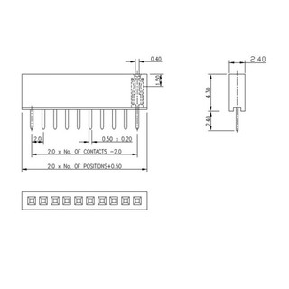 [Giá sỉ] (5C) Hàng rào cái đơn 2.0mm chân cắm đứng cao 4.3mm