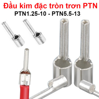 [Giá sỉ] (100C) Đầu Cos pin đặc tròn trần, đầu kim tròn trơn PTN