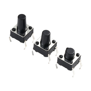 [Giá sỉ] (20C) Nút nhấn 6x6mm 4 chân cắm DIP cao 4.3 - 15mm