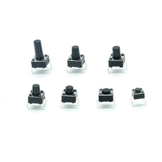 [Giá sỉ] (20C) Nút nhấn 6x6mm 4 chân cắm DIP cao 4.3 - 15mm