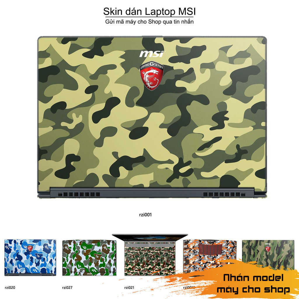 Skin dán Laptop MSI in hình rằn ri (inbox mã máy cho Shop) | Shopee ...