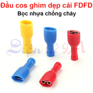 Đầu cos ghim dẹp, cos ghim capa bọc nhựa FDFD