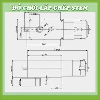 Động cơ giảm tốc vàng DC 3V-6V - Phụ kiện lắp ráp học liệu giáo dục STEM