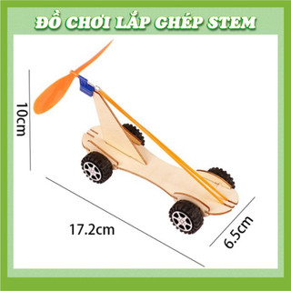 Xe Dây Cao Su  - Học liệu giáo dục STEM STEAM - Đồ chơi lắp ghép gỗ