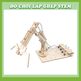 Cần cạp thủy lực - Học liệu giáo dục STEM STEAM - Đồ chơi lắp ghép gỗ