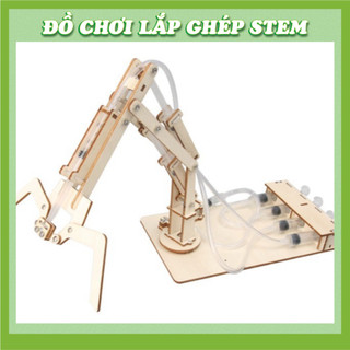 Cần cạp thủy lực - Học liệu giáo dục STEM STEAM - Đồ chơi lắp ghép gỗ
