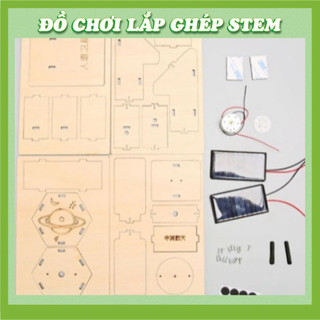 Vệ tinh nhân tạo năng lượng mặt trời - Học liệu giáo dục STEM STEAM - Đồ chơi lắp ghép gỗ