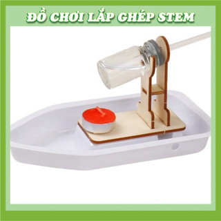 Tàu Hơi Nước - Học liệu giáo dục STEM STEAM - Đồ chơi lắp ghép gỗ