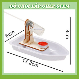 Tàu Hơi Nước - Học liệu giáo dục STEM STEAM - Đồ chơi lắp ghép gỗ
