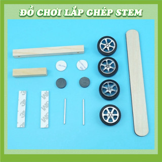 Xe Đẩy Từ Tính - Học liệu giáo dục STEM STEAM - Đồ chơi lắp ghép gỗ