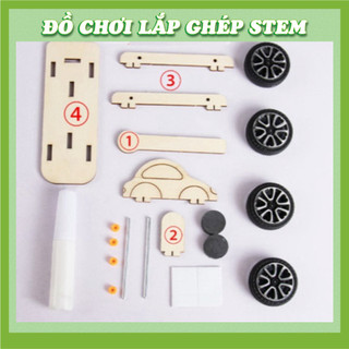Xe Đẩy Từ Tính - Học liệu giáo dục STEM STEAM - Đồ chơi lắp ghép gỗ