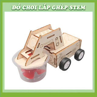 Xe quét rác - Học liệu giáo dục STEM STEAM - Đồ chơi lắp ghép gỗ