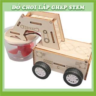 Xe quét rác - Học liệu giáo dục STEM STEAM - Đồ chơi lắp ghép gỗ