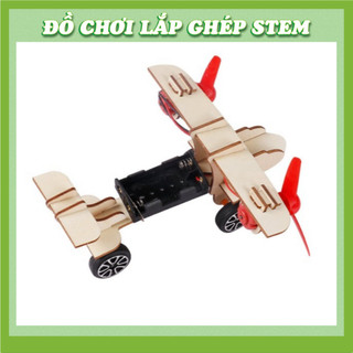 Máy Bay Taxi 2 động cơ - Học liệu giáo dục STEM STEAM - Đồ chơi lắp ghép gỗ