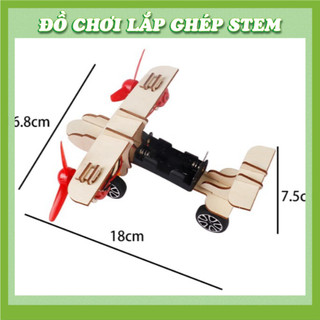 Máy Bay Taxi 2 động cơ - Học liệu giáo dục STEM STEAM - Đồ chơi lắp ghép gỗ