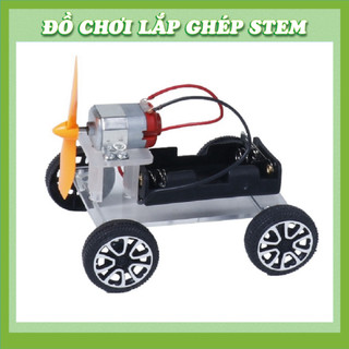 Xe Ô tô chạy gió - Học liệu giáo dục STEM STEAM - Đồ chơi lắp ghép gỗ