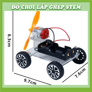 Xe Ô tô chạy gió - Học liệu giáo dục STEM STEAM - Đồ chơi lắp ghép gỗ