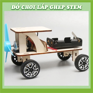 Xe Ô tô chạy gió - Học liệu giáo dục STEM STEAM - Đồ chơi lắp ghép gỗ