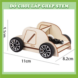 Xe Đẩy Dây - Học liệu giáo dục STEM STEAM - Đồ chơi lắp ghép gỗ