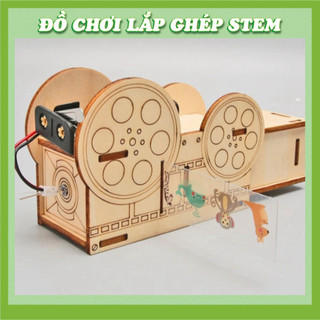 Máy Chiếu Slide - Học liệu giáo dục STEM STEAM - Đồ chơi lắp ghép gỗ