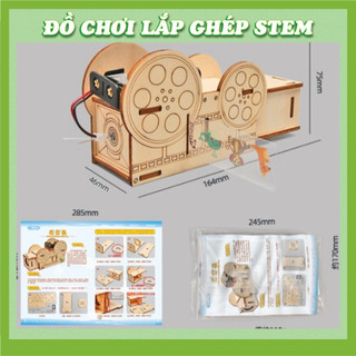 Máy Chiếu Slide - Học liệu giáo dục STEM STEAM - Đồ chơi lắp ghép gỗ