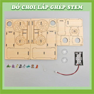Máy Chiếu Slide - Học liệu giáo dục STEM STEAM - Đồ chơi lắp ghép gỗ