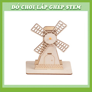 Cối xay gió - Học liệu giáo dục STEM STEAM - Đồ chơi lắp ghép gỗ