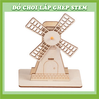 Cối xay gió - Học liệu giáo dục STEM STEAM - Đồ chơi lắp ghép gỗ