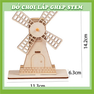 Cối xay gió - Học liệu giáo dục STEM STEAM - Đồ chơi lắp ghép gỗ