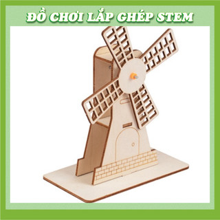 Cối xay gió - Học liệu giáo dục STEM STEAM - Đồ chơi lắp ghép gỗ