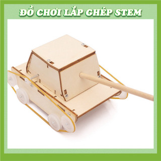 Xe Tăng Nhỏ - Học liệu giáo dục STEM STEAM - Đồ chơi lắp ghép gỗ