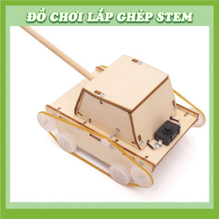 Xe Tăng Nhỏ - Học liệu giáo dục STEM STEAM - Đồ chơi lắp ghép gỗ