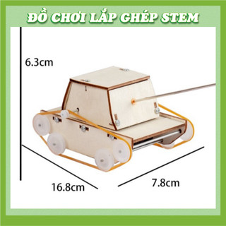 Xe Tăng Nhỏ - Học liệu giáo dục STEM STEAM - Đồ chơi lắp ghép gỗ