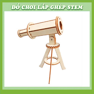 Kính viễn vọng/Kính thiên văn - Học liệu giáo dục STEM STEAM - Đồ chơi lắp ghép gỗ