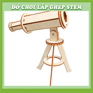 Kính viễn vọng/Kính thiên văn - Học liệu giáo dục STEM STEAM - Đồ chơi lắp ghép gỗ