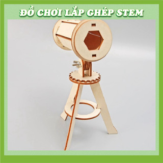Kính viễn vọng/Kính thiên văn - Học liệu giáo dục STEM STEAM - Đồ chơi lắp ghép gỗ