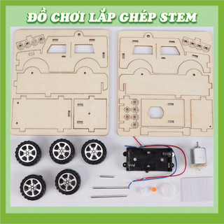 Xe JEEP - Học liệu giáo dục STEM STEAM - Đồ chơi lắp ghép gỗ