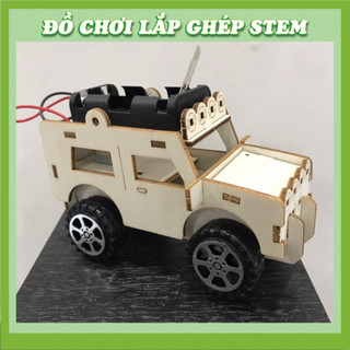 Xe JEEP - Học liệu giáo dục STEM STEAM - Đồ chơi lắp ghép gỗ