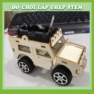 Xe JEEP - Học liệu giáo dục STEM STEAM - Đồ chơi lắp ghép gỗ