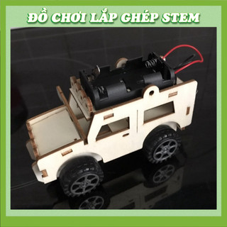 Xe JEEP - Học liệu giáo dục STEM STEAM - Đồ chơi lắp ghép gỗ